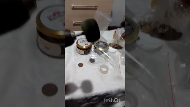 Чистка и полировка монет войлочной насадкой. смотреть онлайн