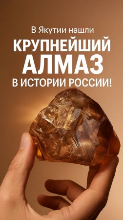 В Якутии нашли гигантский алмаз весом 468 карат!