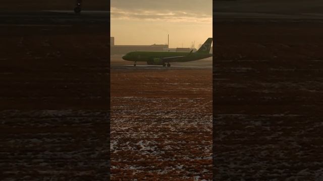 A320N, взлёт из аэропорта Иркутск смотреть онлайн