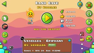 Geometry Dash. Dash Cave by Boogle - 100%, 1 coin.