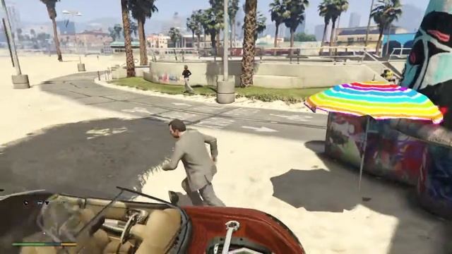 Grand Theft Auto V ( Весёлый баг с зонтиком ) смотреть онлайн