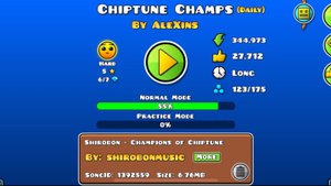 Chiptune Champs by AleXins geometry Dash level 100%