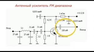 Антенный усилитель FM диапазона