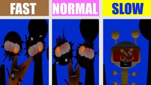 Невероятный спринки фаза 100 Fast Mod против Sprunk Phase 100 Normal Vs Sprunki Phase 100 медленный