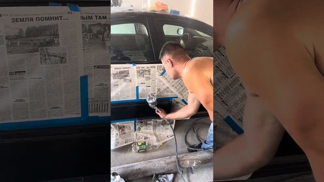 Покраска автомобиля переходом, кусочком. #покраскаавт смотреть онлайн
