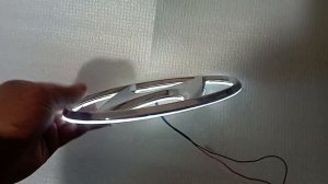Логотип Hyundai с подсветкой 235*123мм, крепление на гайки