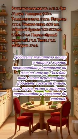 Говяжий гуляш с пивом
