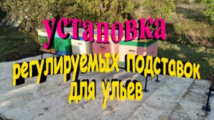Установка регулируемых подставок для ульев