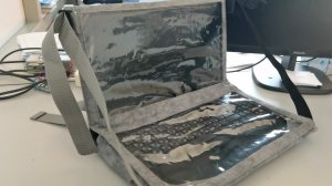 Изготовили рабочий прототип чехла для ноутбука.