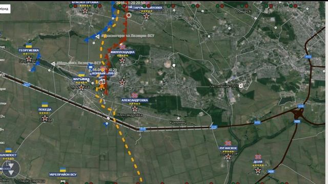 Пробный обзор карты по Донбассу от 22.01.2016г смотреть онлайн