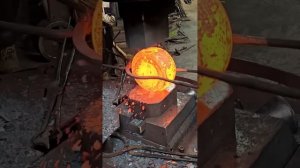 Red-Hot Steel Forging - Shaping Thick Steel Blocks into Thin Discs ｜ So Satisfying