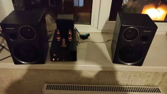 ламповый УНЧ с акустикой от магнитолы:"Panasonic rx-ct980" смотреть онлайн