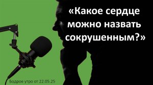 Бодрое утро 22.05.25 - «Какое сердце можно назвать сокрушенным?»