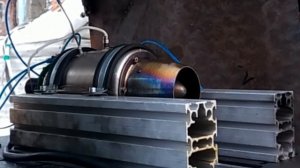 Испытания малоразмерного турбореактивного двигателя