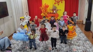 осенний танец, в детском саду. Средняя группа. г.Бишкек