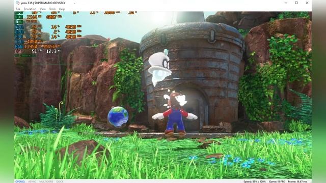 Тест игры Super Mario Odyssey на эмуляторе YUZU (Nintendo Switch) смотреть онлайн