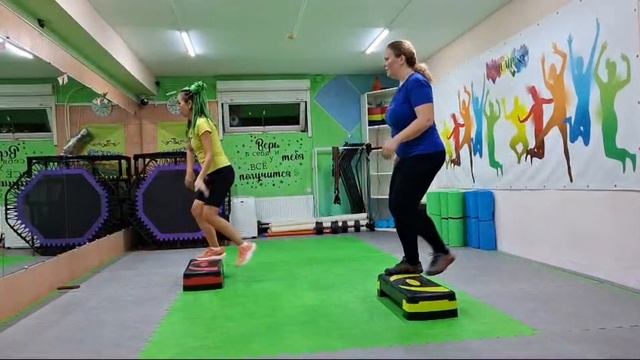 Степ аэробика финальная комбинация базовый уровень. смотреть онлайн