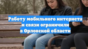 Работу мобильного интернета и связи ограничили в Орловской области