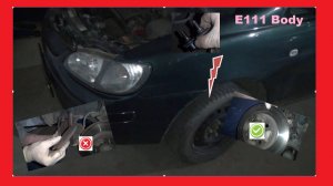 Замена тормозных колодок Toyota Corolla Spacio E111