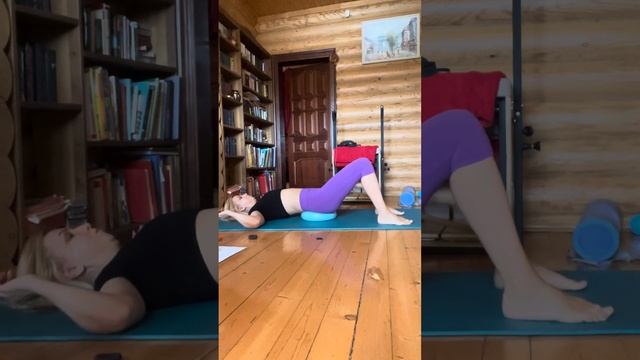Пилатес с малым мячом; упражнение тазовые часы: #sport смотреть онлайн
