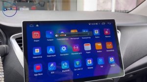 13 дюймовая магнитола в автомобиле Hyundai Solaris 2 поколения