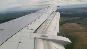 Работа механизации крыла самолёта Boeing 737 при посадке .