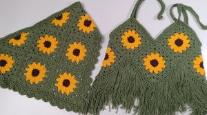 Вяжем цветочный мотив крючком 🧶