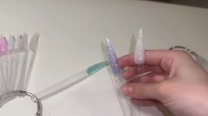 Маникюр с блесками. Показываю пример на типсах. Valeria Vanilla