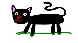 Рисуем черного кота часть 36