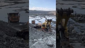 Рабочий день 90т БелАЗа на гранитном каньоне "Микашеви?