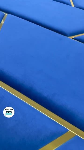 Мягкое изголовье с металлическими вставками #furniture