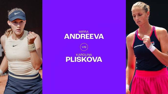 15.08.2024. Мирра Андреева - Каролина Плишкова. WTA Cincinnati. Mirra Andreeva - Karolina Pliskova