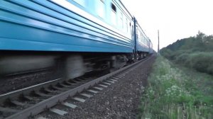 Электровоз ЧС7-025 с фирменным поездом "Сож"