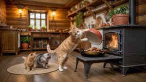 Котик и крошка енот