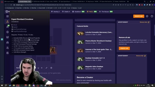 Билд на СНАЙПЕРА с ГРАНАТАМИ для старта пое-2 || Path of exile смотреть онлайн