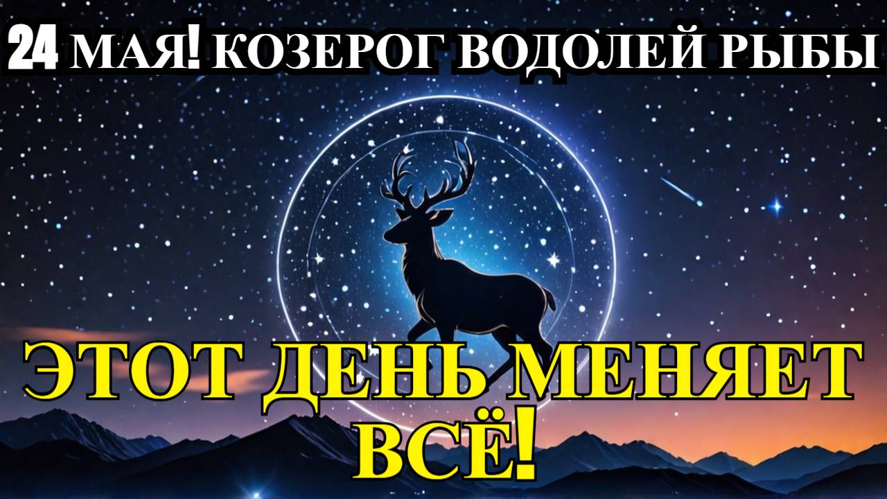 КОЗЕРОГ, ТЫ ЗВЕЗДА ДНЯ! ВОДОЛЕЙ НА ПОДЪЁМЕ, А РЫБАМ ЛУЧШЕ МОЛЧАТЬ — ГОРОСКОП НА 24 МАЯ 2025!