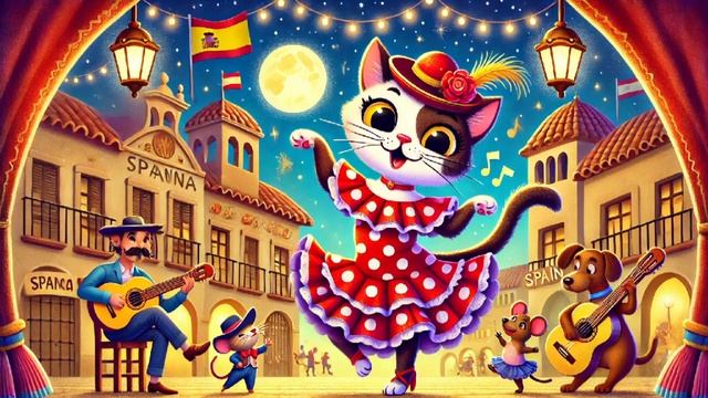 Весёлая фламенко-кошка 🐱
