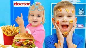 Влад и Ники. Крис учится здоровому питанию и хорошим привычкам! Полезное видео для детей.