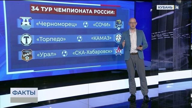 ФК «Черноморец» и «Сочи» 24 мая сразятся за путевки в Российскую Премьер-лигу