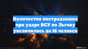Количество пострадавших при ударе ВСУ по Льгову увеличилось до 16 человек