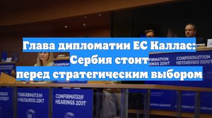 Глава дипломатии ЕС Каллас: Сербия стоит перед стратегическим выбором
