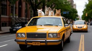 Села кошка на такси - хитовая песенка