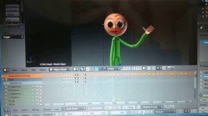 Анимация балди в blender 3d (без рендера)