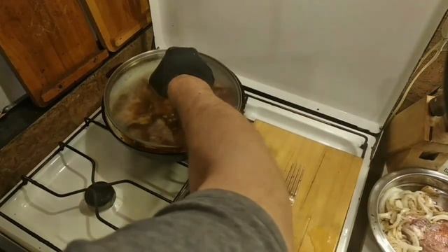 ЧАЛАГАЧ (свиная корейка) жаренный на сковороде.