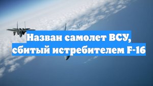 Назван самолет ВСУ, сбитый истребителем F-16