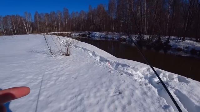 ЛОВЛЯ ЩУКИ перед НЕРЕСТОМ в марте! Рыбалка на щуку весной! Спиннинг на малой реке!