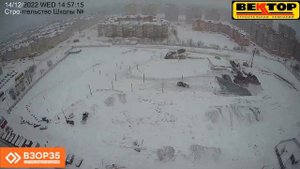 Таймлапс (timelapse) съёмка строительства школы по ул. Лени