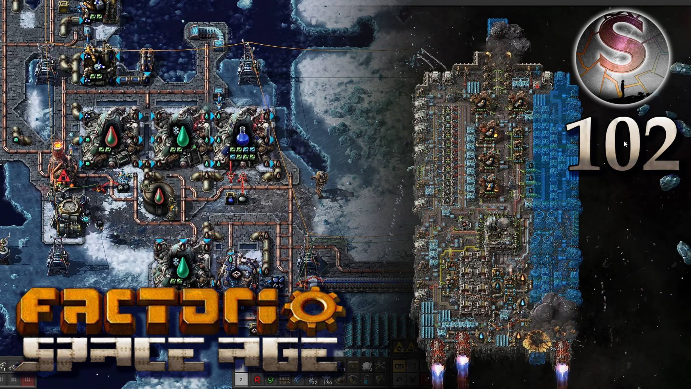 Factorio Space Age -102- Аквило - квантовый процессор - Aquilo - Quantum processor - (полная запись)