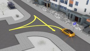 Как выполнить разворот задним ходом?