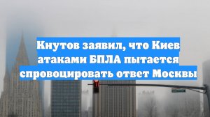 Кнутов заявил, что Киев атаками БПЛА пытается спровоцировать ответ Москвы